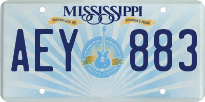 MS license plate AEY883