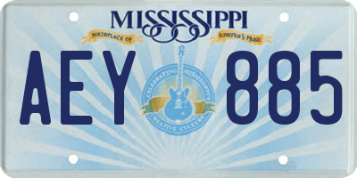 MS license plate AEY885