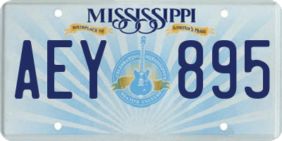 MS license plate AEY895
