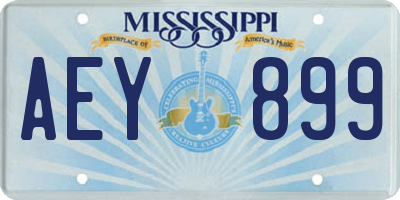MS license plate AEY899