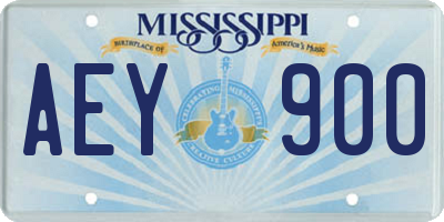 MS license plate AEY900