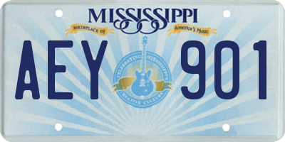 MS license plate AEY901