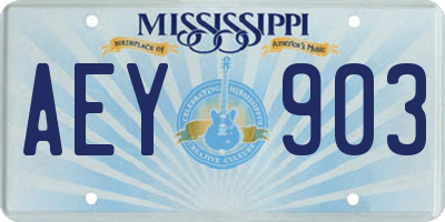 MS license plate AEY903