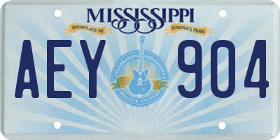 MS license plate AEY904