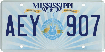 MS license plate AEY907