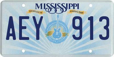 MS license plate AEY913