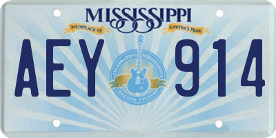 MS license plate AEY914
