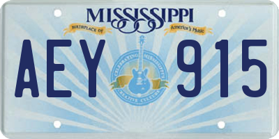 MS license plate AEY915