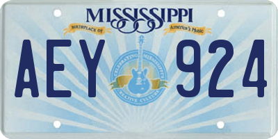 MS license plate AEY924