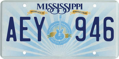MS license plate AEY946