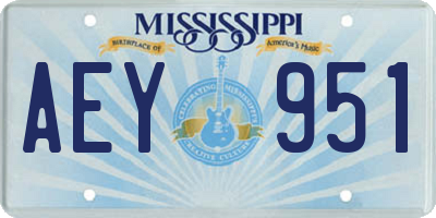 MS license plate AEY951