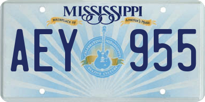 MS license plate AEY955