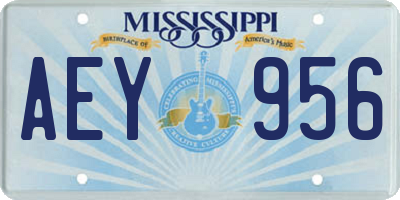 MS license plate AEY956