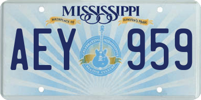 MS license plate AEY959