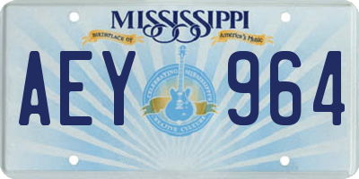 MS license plate AEY964