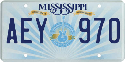 MS license plate AEY970