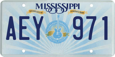 MS license plate AEY971