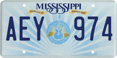 MS license plate AEY974