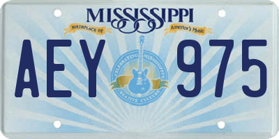 MS license plate AEY975