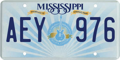MS license plate AEY976