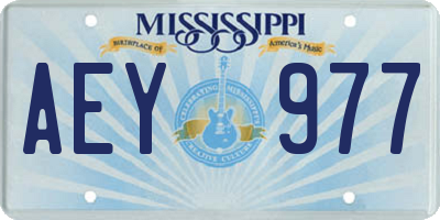 MS license plate AEY977
