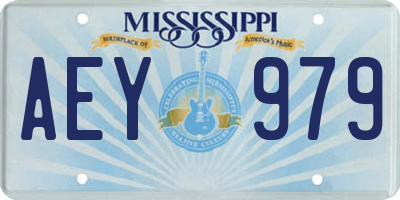 MS license plate AEY979