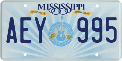 MS license plate AEY995
