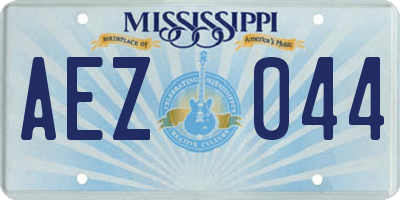 MS license plate AEZ044