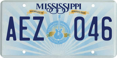 MS license plate AEZ046