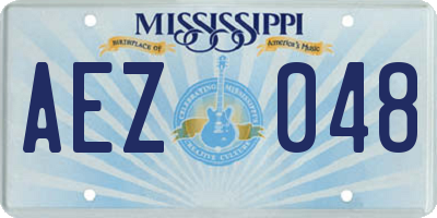 MS license plate AEZ048