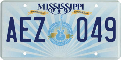 MS license plate AEZ049