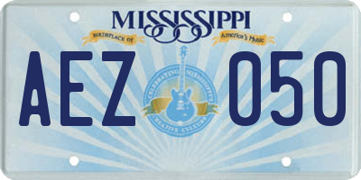 MS license plate AEZ050
