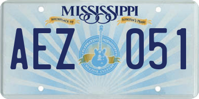 MS license plate AEZ051