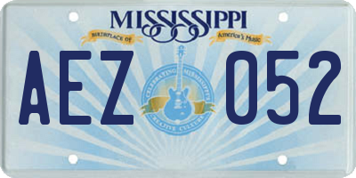 MS license plate AEZ052