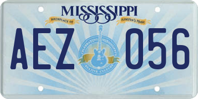MS license plate AEZ056