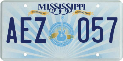 MS license plate AEZ057