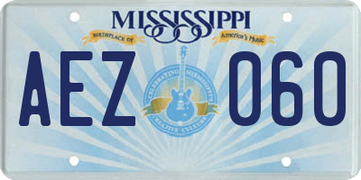 MS license plate AEZ060