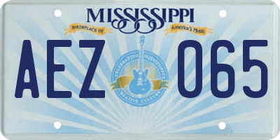 MS license plate AEZ065