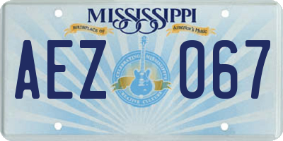 MS license plate AEZ067