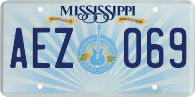 MS license plate AEZ069
