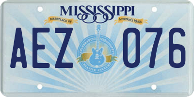 MS license plate AEZ076