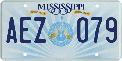 MS license plate AEZ079