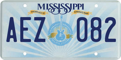 MS license plate AEZ082