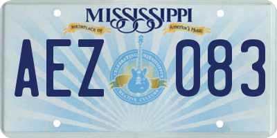 MS license plate AEZ083