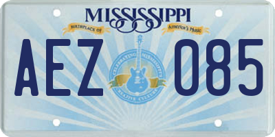 MS license plate AEZ085