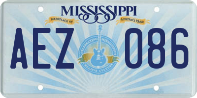 MS license plate AEZ086