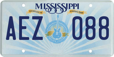 MS license plate AEZ088