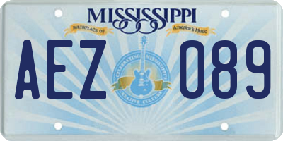MS license plate AEZ089