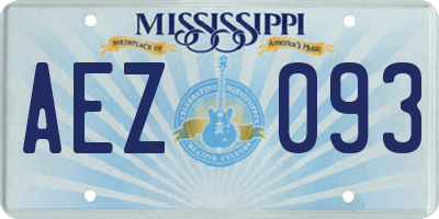 MS license plate AEZ093