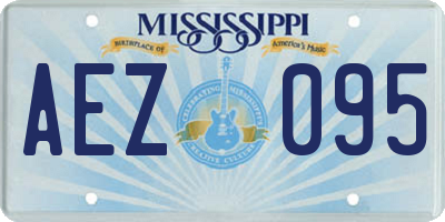 MS license plate AEZ095